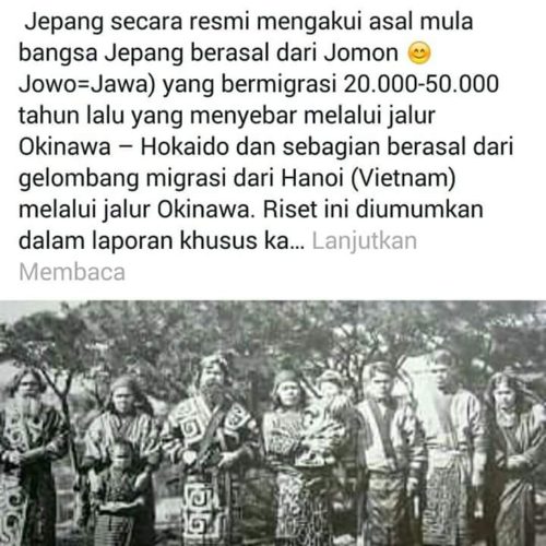 Suku Wajak dari Jawa migrasi ke Jepang sekitar …