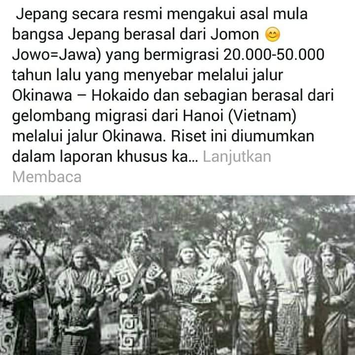 Suku Wajak dari Jawa migrasi ke Jepang sekitar …